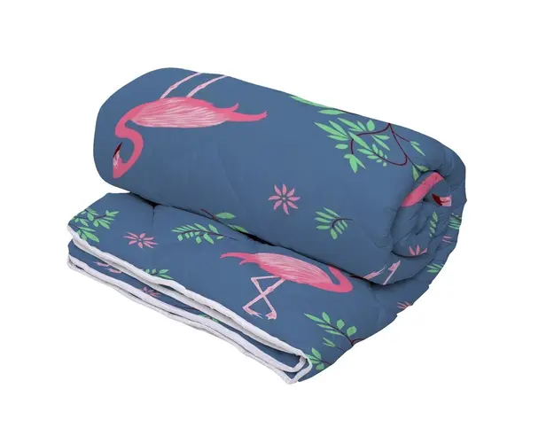 Pilota Alcam Pink Flamingo microfibra matlasata, 200x220 cm, 250g/mp