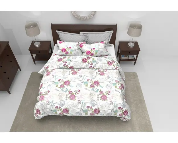Pilota Alcam Rose microfibra matlasata 250gr/mp, 180x200 cm