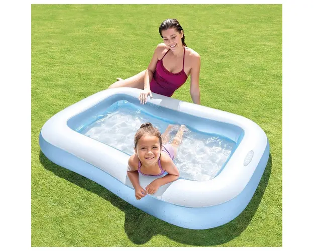 Piscina dreptunghiulara pentru copii, 166x100x25 cm, polivinil, multicolor