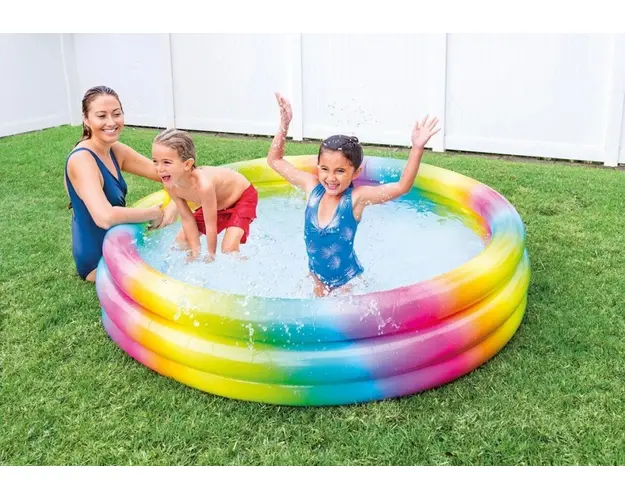 Piscina gonflabila pentru copii Rainbow Ombre, 581 L, 168x38 cm, polivinil, multicolor