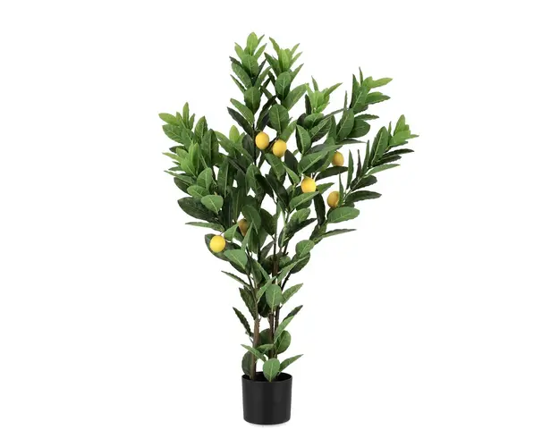 Planta artificiala in ghiveci Lemon, Bizzotto, 62 x 58 x 115 cm, 224 de frunze, verde