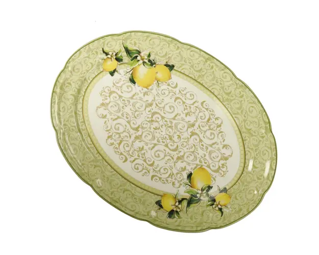 Platou pentru servire Limoni, Brandani, 39.5 x 30 cm, portelan New Bone China