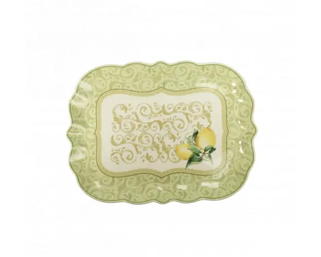 Platou servire Limoni, Brandani, 33 x 24.5 cm, portelan New Bone China