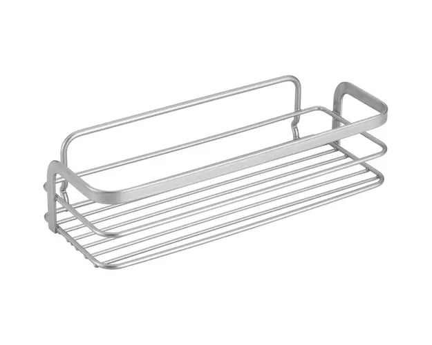 Polita baie Viva, Metaltex, 26 x 10 x 6 cm, metal/ invelis Polytherm, argintiu