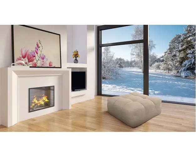 Pouf Bellezza 90x90x43 cm, Bej sand