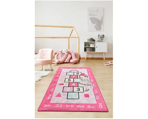 Covor, Prenses Seksek , 100x160 cm, Catifea, Multicolor