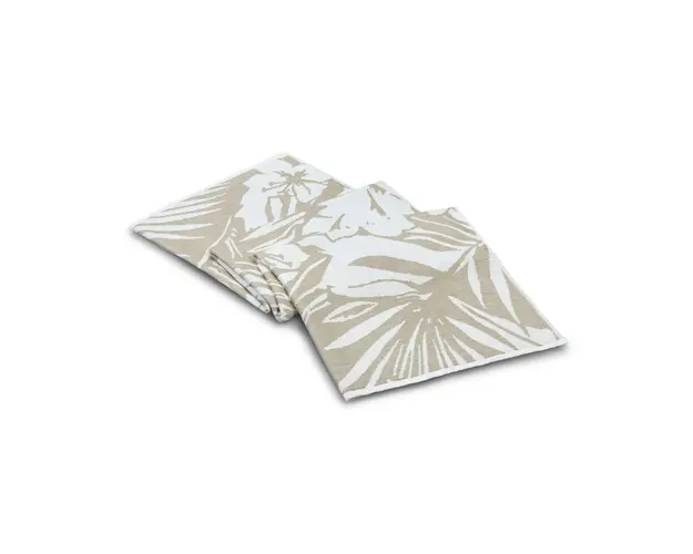 Prosop de plaja Floral Luxury, L&#039;appartement, 100x180 cm, bumbac, 460 gsm, maro deschis