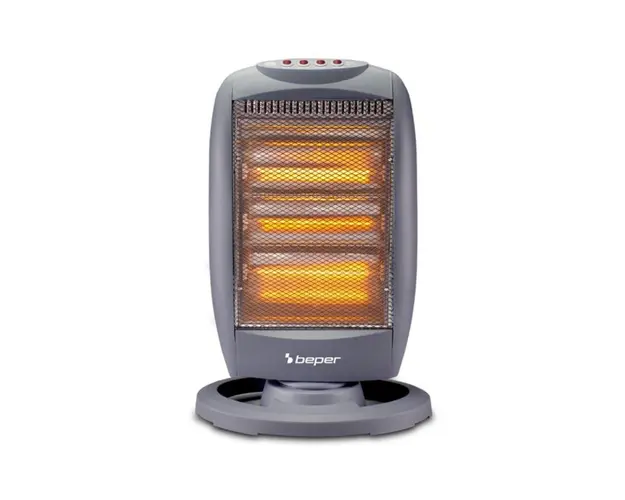 Radiator cu halogen Beper, 32.1x21.2x48 cm, gri