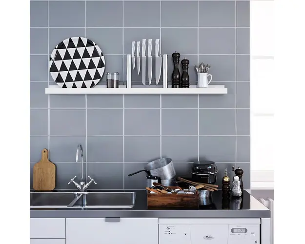 Raft de perete, Vasagle, 115x10x5 cm, MDF, alb