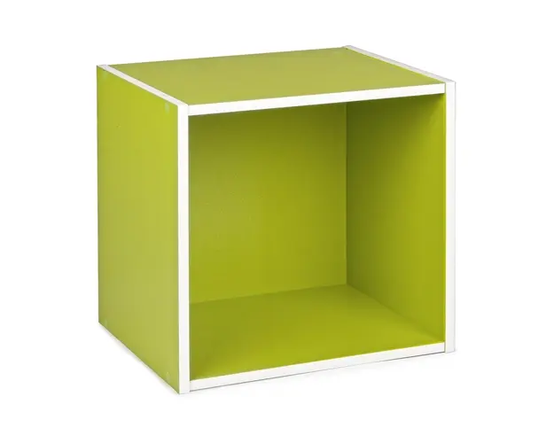 Raft modular, Composite Cube, Bizzotto, 35x29.5x35 cm, PAL laminat/MDF, verde
