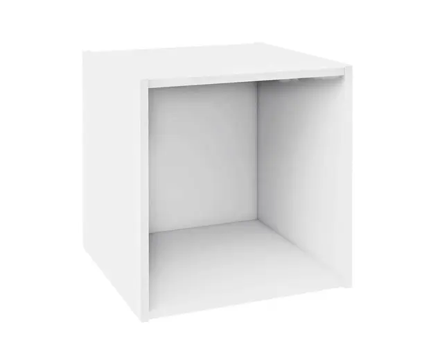 Raft modular Composite Cube, Bizzotto, 35x35x35 cm, PAL/MDF, alb