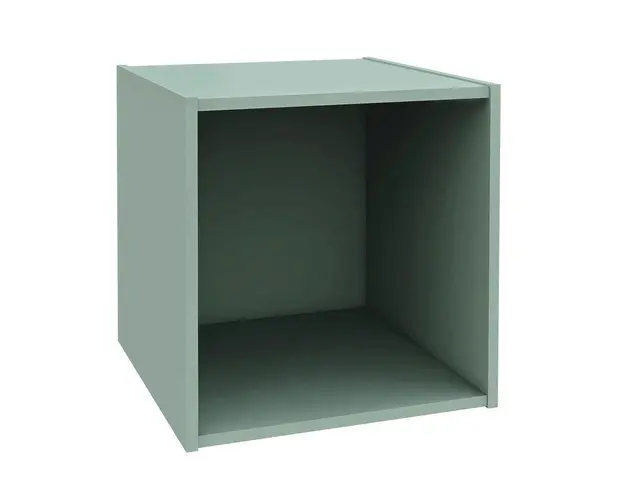 Raft modular Composite Cube, Bizzotto, 35x35x35 cm, PAL/MDF, verde sage
