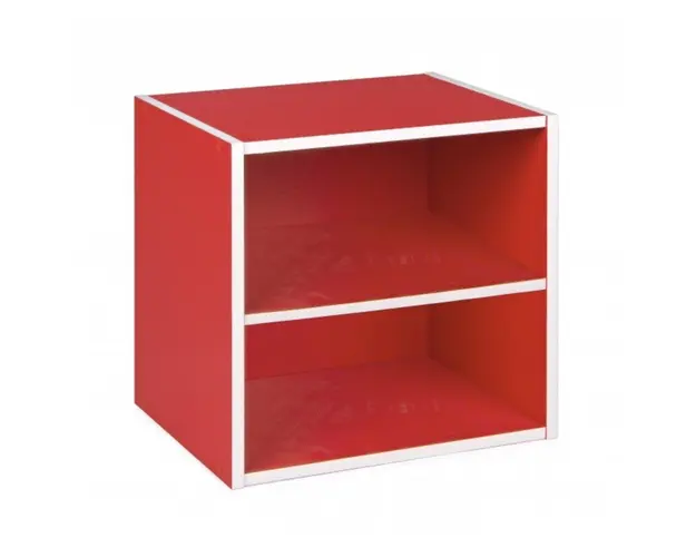 Raft modular, Composite Cube Shelf, Bizzotto, 35x29.5x35 cm, PAL laminat/MDF, rosu