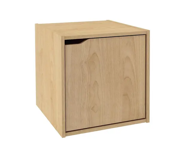 Raft modular Composite Cube W-Door, Bizzotto, 35x35x35 cm, PAL/MDF, natural