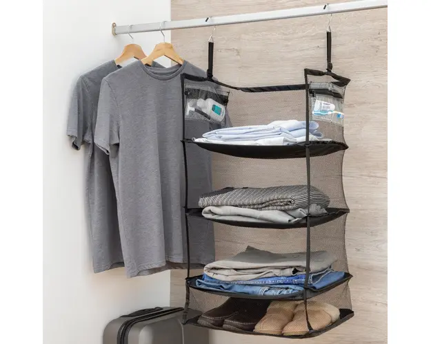 Raft pliabil tip organizator portabil pentru bagaj Sleekbag InnovaGoods, 45 x 32 x 74 cm