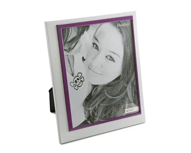 Rama foto Anya, Versa, 13x18 cm, aluminiu, alb/mov