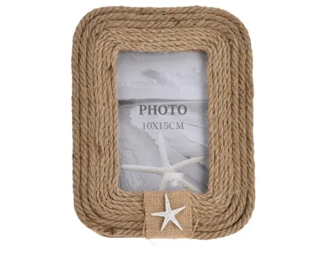 Rama foto Rope, 17x3x22.5 cm, lemn, maro