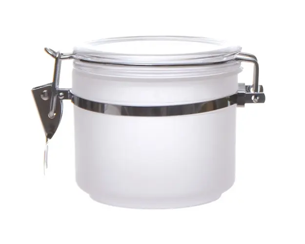 Recipient cu capac pentru depozitare, Excelsa, 400 g, polistiren/cauciuc, alb