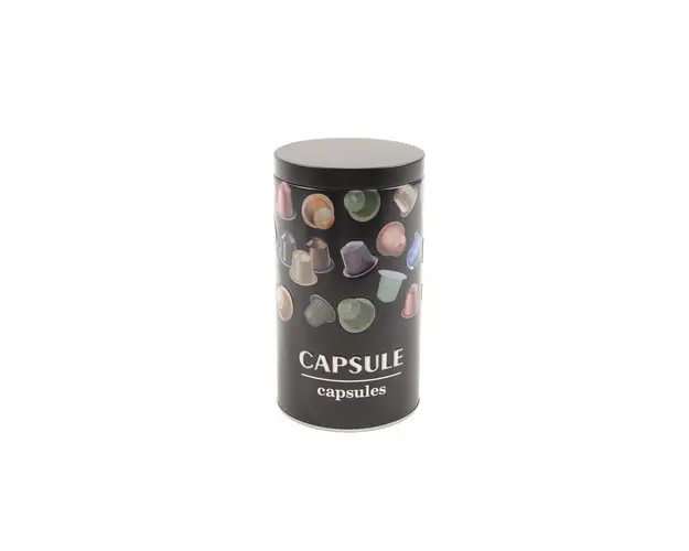 Recipient pentru capsule de cafea, Mercury, 11x19 cm, metal, negru