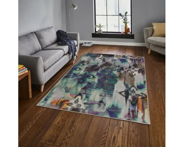 Covor de hol, Ledger, 100x150 cm, Poliester, Multicolor