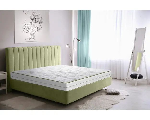 Saltea ortopedica Aloe Vera Dual Confort, 140x200x25 cm, Memory 4 cm, 7 zone de confort, reversibila, fermitate medie
