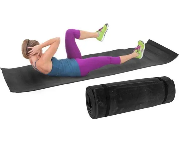 Saltea pentru yoga, 180x50x1 cm, EVA, negru