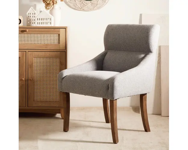 Scaun Aureva, Homla, 65x56x88 cm, lemn/poliester, gri