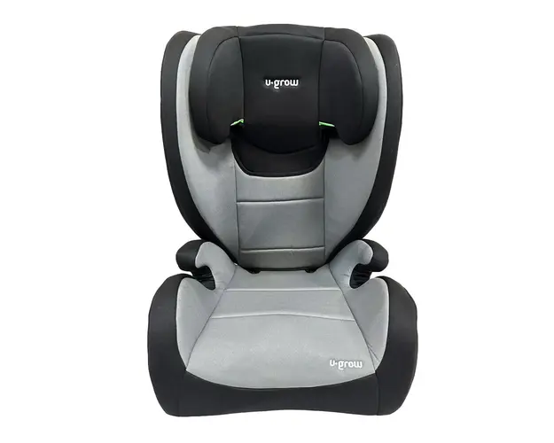 Scaun auto cu isofix U-grow, 100-150 cm, poliester, gri/negru