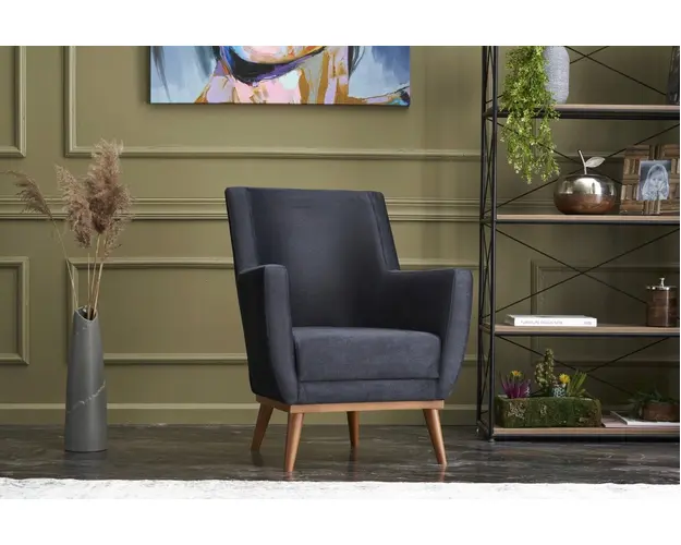 Fotoliu, Balcab Home, 825BLC2344, Lemn de carpen, Antracit