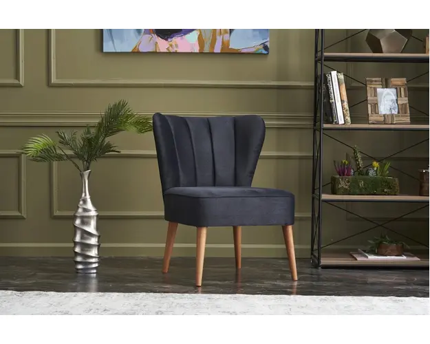 Fotoliu, Balcab Home, 825BLC2353, Lemn de fag, Antracit