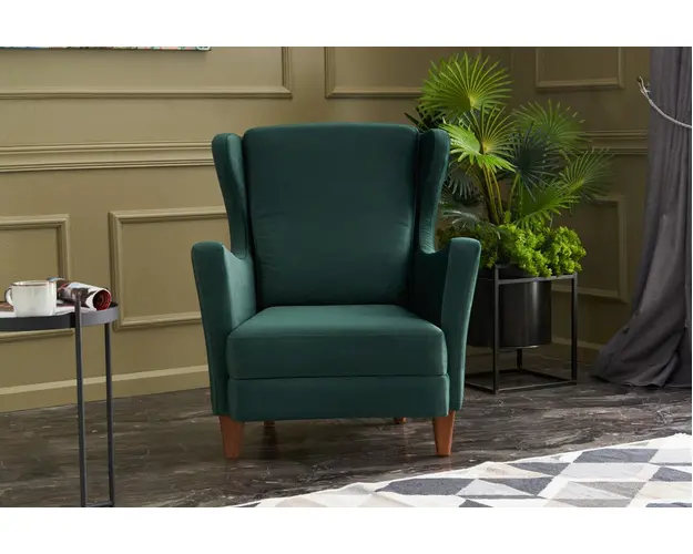 Fotoliu, Balcab Home, 825BLC2548, Lemn de fag, Verde