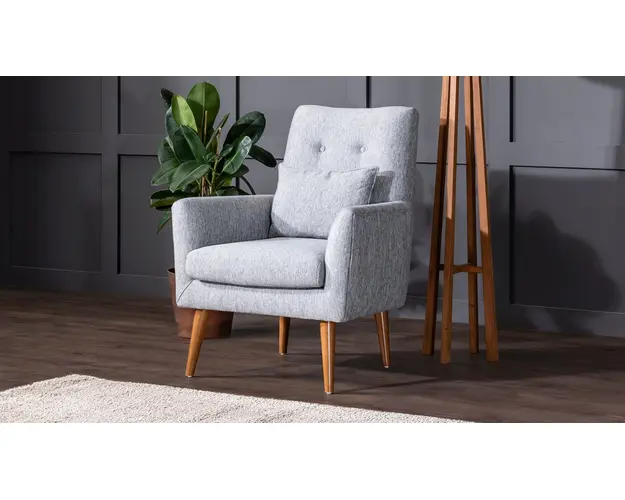 Fotoliu, Unique Design, 867UNQ1002, Lemn de carpen, Gri