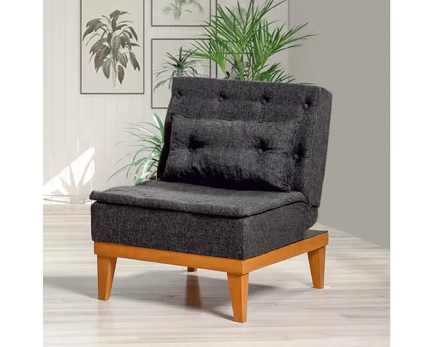 Fotoliu, Unique Design, 867UNQ1021, Lemn de carpen, Antracit
