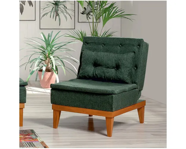 Fotoliu, Unique Design, 867UNQ1026, Lemn de carpen, Verde