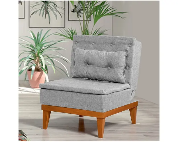 Fotoliu, Unique Design, 867UNQ1054, Lemn de carpen, Gri