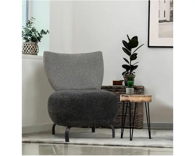 Fotoliu, Unique Design, 867UNQ1063, Lemn de carpen, Antracit