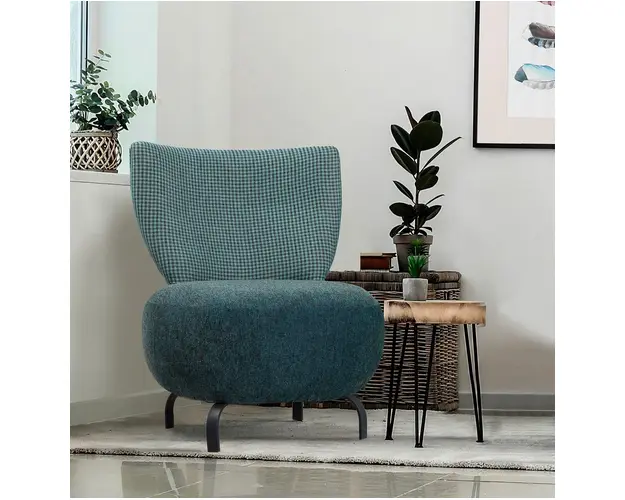 Fotoliu, Unique Design, 867UNQ1064, Lemn de carpen, Turcoaz