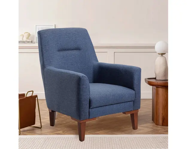 Fotoliu, Unique Design, 867UNQ1078, Lemn de carpen, Albastru inchis