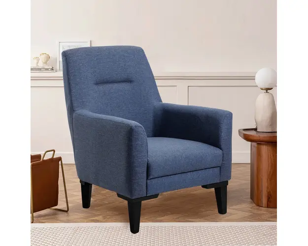 Fotoliu, Unique Design, 867UNQ1804, Lemn de carpen, Albastru navy