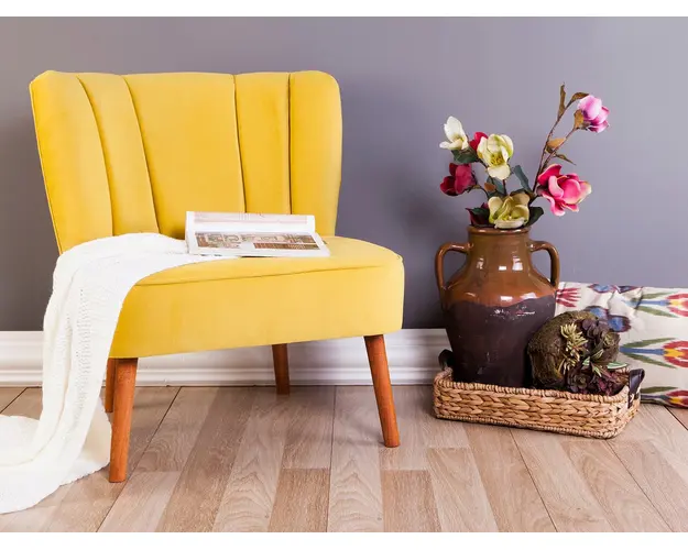 Fotoliu, Zeon, 558ZEN1142, Lemn, Galben mustar