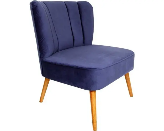 Fotoliu, Zeon, 558ZEN1143, Lemn, Albastru inchis