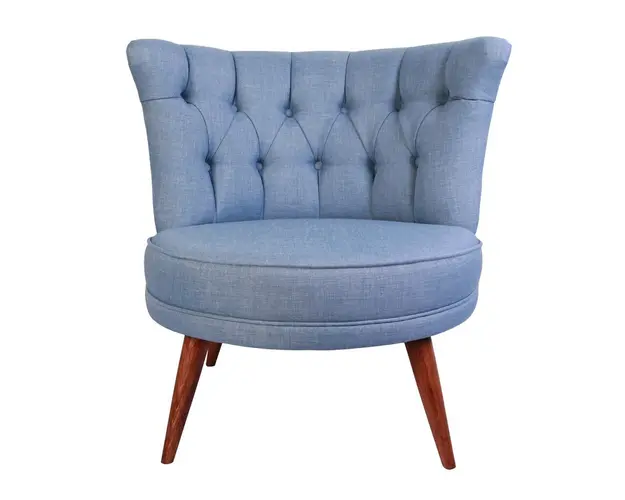 Fotoliu, Zeon, 558ZEN1168, Lemn, Albastru indigo