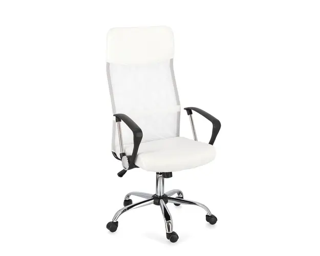 Scaun de birou Dakar, Bizzotto, mesh/otel, alb