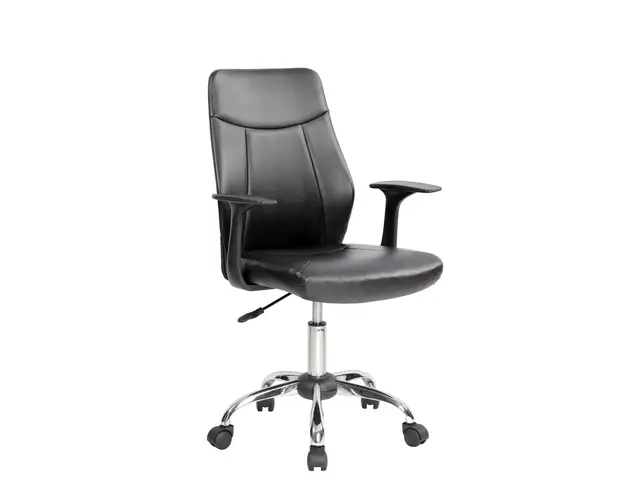 Scaun de birou ergonomic, Bedora Zun, piele ecologica, Negru