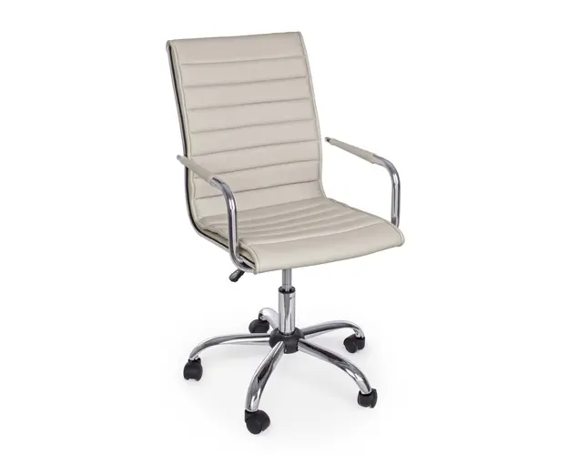 Scaun de birou Perth, Bizzotto, piele ecologica, grej