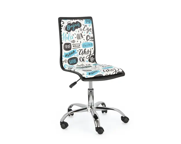 Scaun de birou Young Hello, Bizzotto, piele ecologica, multicolor