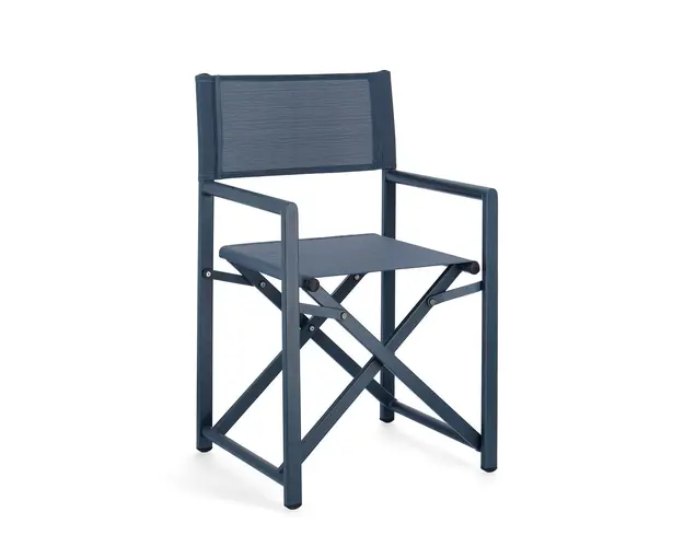 Scaun de gradina pliabil Taylor, Bizzotto, 48 x 56 x 86 cm, aluminiu/textilena 2x1, albastru navy