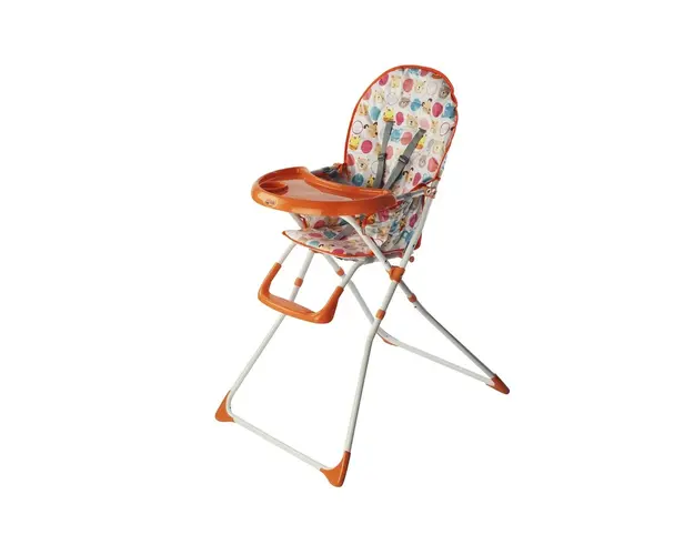 Scaun de masa pentru bebelusi Vanora, 58x14.5x49 cm, portocaliu