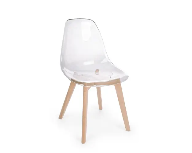 Scaun Easy, Bizzotto, policarbonat, 52x47x82 cm, transparent
