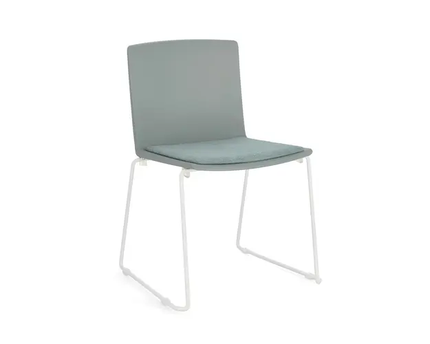 Scaun Giulia, Bizzotto, 43.5x50x79 cm, plastic/poliester/otel, verde sage